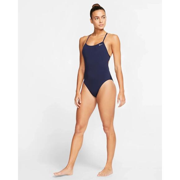 NWT Nike Swim Women's Performance Swimwear Navy Blue Size 10 NESSA000-440 - Picture 3 of 12